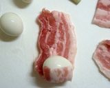 おつまみに♪うずら卵の豚バラ巻き串♪作り方2写真