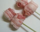 おつまみに♪うずら卵の豚バラ巻き串♪作り方4写真