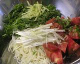 トマトと紫蘇の素麺チャンプルー作り方2写真