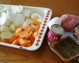 我が家のひき肉カレー☆作り方1写真
