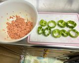 ピーマン🫑の肉詰めおつまみ風😃作り方1写真