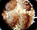 クリーミーソースのチーズinハンバーグ作り方4写真