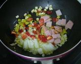 ハムと夏野菜のパスタ作り方1写真