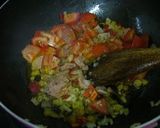 ハムと夏野菜のパスタ作り方2写真