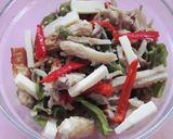 竹輪と舞茸の焼き焼き旨味チーズあえ作り方4写真