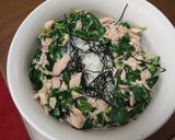 簡単★モロヘイヤとツナの月見丼作り方4写真