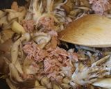 ツナときのこのソフリットパスタ♪作り方5写真