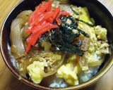 ひき肉で　ふんわり親子丼♪作り方5写真
