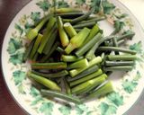 ベーコンとにんにくの芽の炒め物作り方1写真