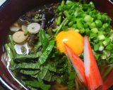 ✿キレイなお月見♬山菜蕎麦✿作り方3写真