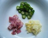 オクラのチーズ餃子作り方1写真