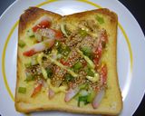 スイチリマヨトースト　◎カニカマ＆ねぎ◎作り方4写真