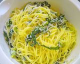 しらすと野沢菜のパスタ⋆すだちの香り作り方4写真