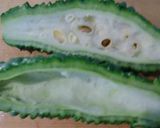 ゴーヤの塩もみに鷹の爪作り方1写真