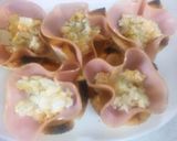 お花のカップパン☆ハム玉子味作り方7写真