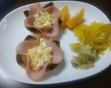 お花のカップパン☆ハム玉子味作り方8写真