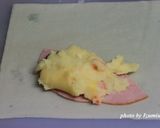 居酒屋風☆ポテサラハム春巻き作り方2写真