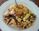 ズッキーニとひよこ豆のスパイス炒め　作り方3写真