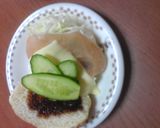 ヘルシー朝食 ロールパンサンド作り方3写真