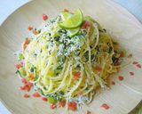 しらすと野沢菜のパスタ⋆すだちの香り作り方5写真