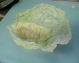 卵不使用。にんにくスープのロールキャベツ作り方4写真