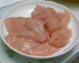 鶏ささ身のポン酢蒸し作り方1写真