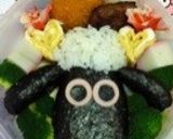 学童のお弁当～ひつじのショーン～作り方1写真