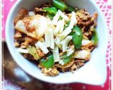 ✿キムチーピーマン♡ふわとろ卵のスタ丼✿作り方4写真