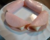 レンジで簡単☆ハム巻きチーズ磯辺餅作り方3写真