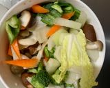お一人様簡単洋風梅タルタル味豆腐野菜炒め作り方12写真