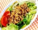 粒マスごまダレ♥ひき肉サラダ作り方4写真