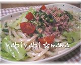 常備品で作るツナ＆キャベツの塩焼きうどん作り方5写真