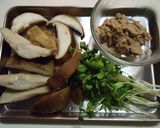 秋✽椎茸とツナのバター醤油パスタ✽作り方1写真