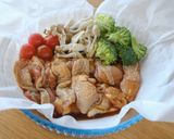 レンジにお任せ!鶏肉と野菜の包み照り焼き作り方3写真