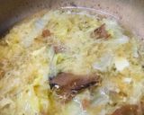 鍋の〆雑炊●味噌玉子雑炊作り方1写真