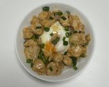 鶏ササミのユッケ風🥚作り方6写真