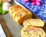 朝食やお弁当に★ねぎとカニカマの卵焼き作り方10写真