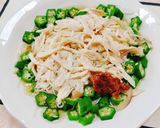 オクラたっぷり鶏そうめん作り方4写真