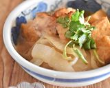 新玉ねぎと鶏もも肉のすき煮作り方7写真