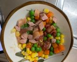 全てレンジ冷めても美味しいオイ梅炒飯弁当作り方4写真