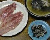 グレの刺身・霜降り・アラ汁・皮の湯引き作り方6写真