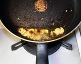 春菊と椎茸のパスタ作り方3写真