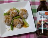 鶏団子とアスパラの甘酢あんかけ作り方4写真