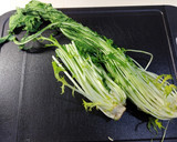 水菜を塩こんぶとごま油で和えて作り方1写真