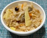蒸し器で作る 栗入り山菜おこわ作り方19写真