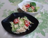 ブロッコリーとチキンのオーロラソース作り方4写真