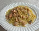 簡単！カフェ風サーモンのクリームパスタ作り方6写真
