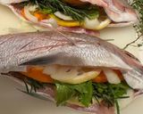 真鯛の塩釜焼き 柑橘とディルのソース作り方5写真