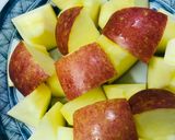 ザク切りりんご●黒蜜トッピング作り方1写真