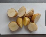チミチュリソースで食べる♪スマッシュドポテト。作り方2写真